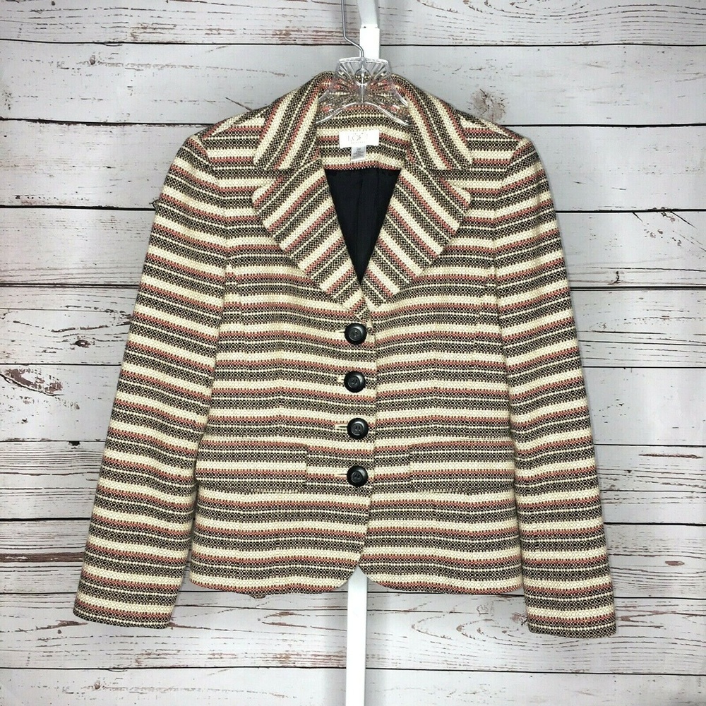 Ann Taylor Loft Striped Blazer size 0p